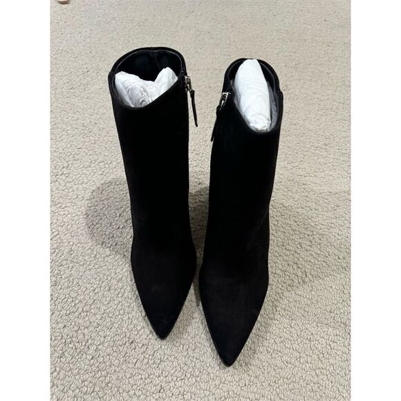 Schutz Shoes - NWT Schutz Women's Black Nubuck Ankle Booties Size 8B Pointed Toe Zip